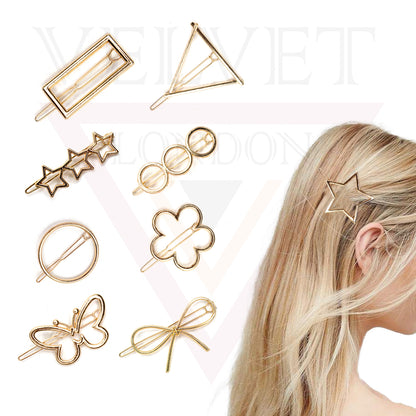 Rose Gold Hair Clip Metal Hair Pin Sliders Korean Clip Cute Metal Hair Beauty Clip