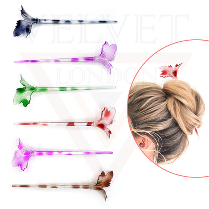 1x Hair Stick Bun Holder Flower Hair Bun Stick Chopstick