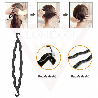 Hair Twist Styling Clip Roller Stick Bun Maker Styling Tool 2x