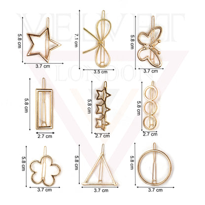 Rose Gold Hair Clip Metal Hair Pin Sliders Korean Clip Cute Metal Hair Beauty Clip