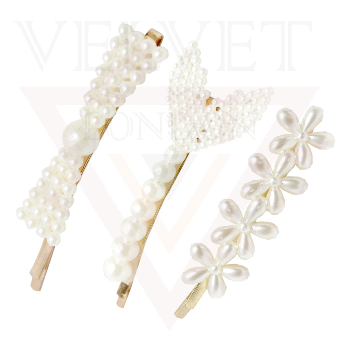 Pearl Hair Grip Hairpins Bow Hair Clips