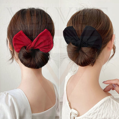 White Hair Bun Maker Bands Knotted Wire Headband