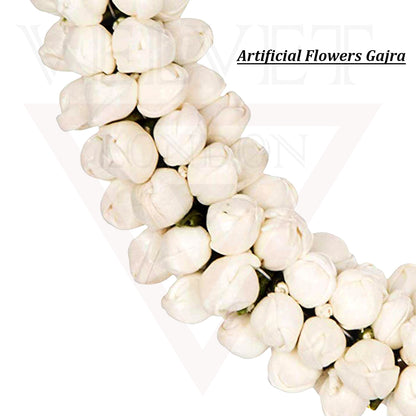 Floral Gajra Artificial Flower Bun Jasmine Rose Hair Styling Juda
