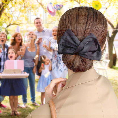 White Hair Bun Maker Bands Knotted Wire Headband