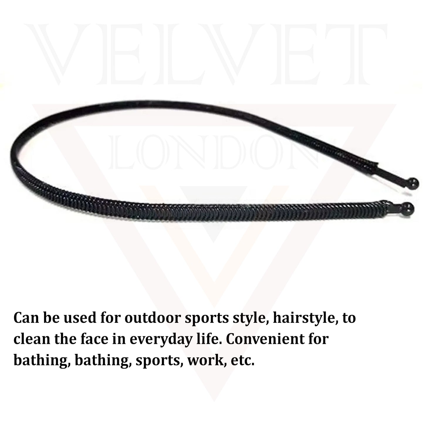Black Head Hoop Casual Hair Band Headwear Unisex Sports Fitness