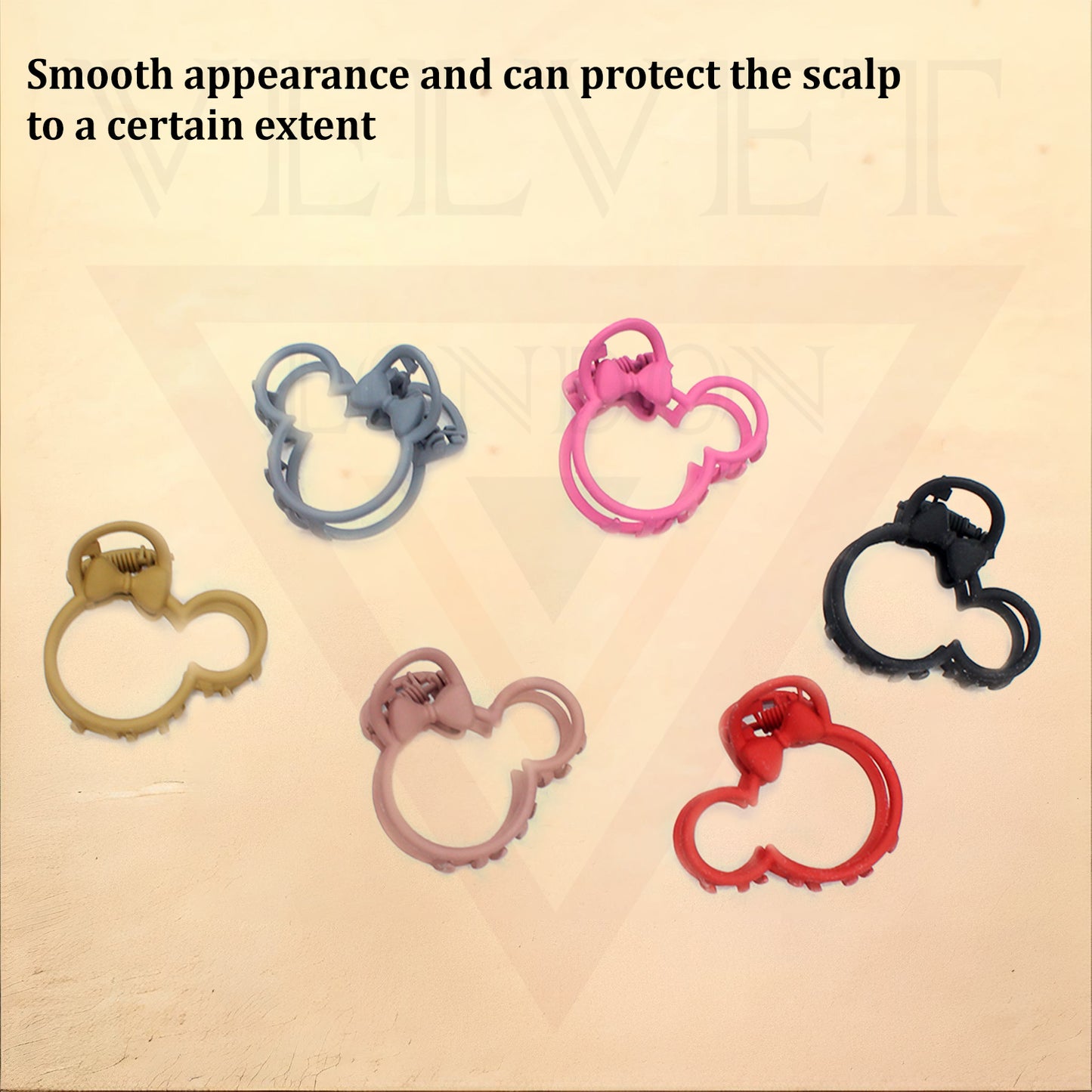 Hair Claw Frosted Clips Mickey Matte Barrette Jaw Clamp