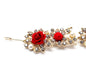 Bridal Rose Flowers Rhinestone Pearl Hairpin Clip Broach