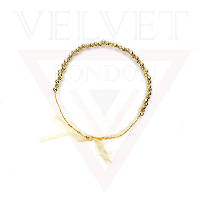Big Pearl Tiara Crown Headband Twin Pearl With Wire Ribbon