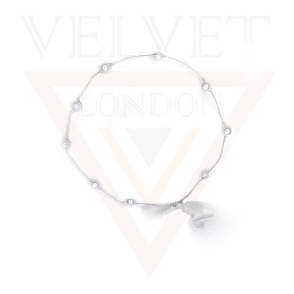 Pearl Princess Floral Tiara Crown Headband Wire Ribbon