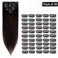50x Hair Extensions Wigs Clips 6 Teeth Clips Black Snap Clips Pins