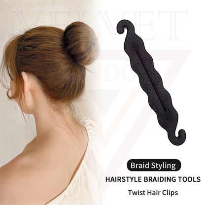 French Hair Bun Maker Braiding Tool Roller Donut French Hair Braider Braiding Bun Maker Tool