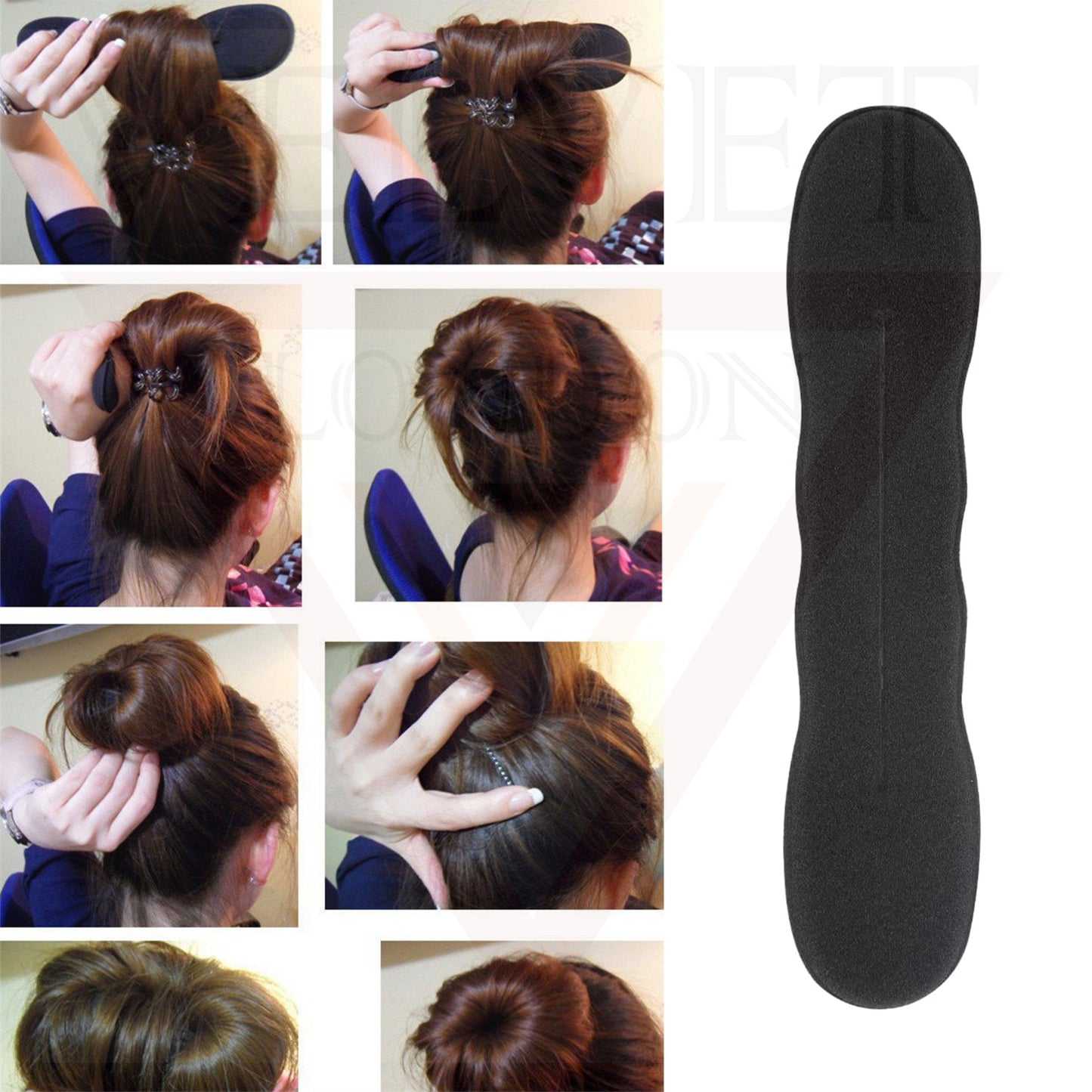 French Twist Hair Bun Maker Holder Sponge Clip Styling Tool Twist Hair Bun Styling Tools