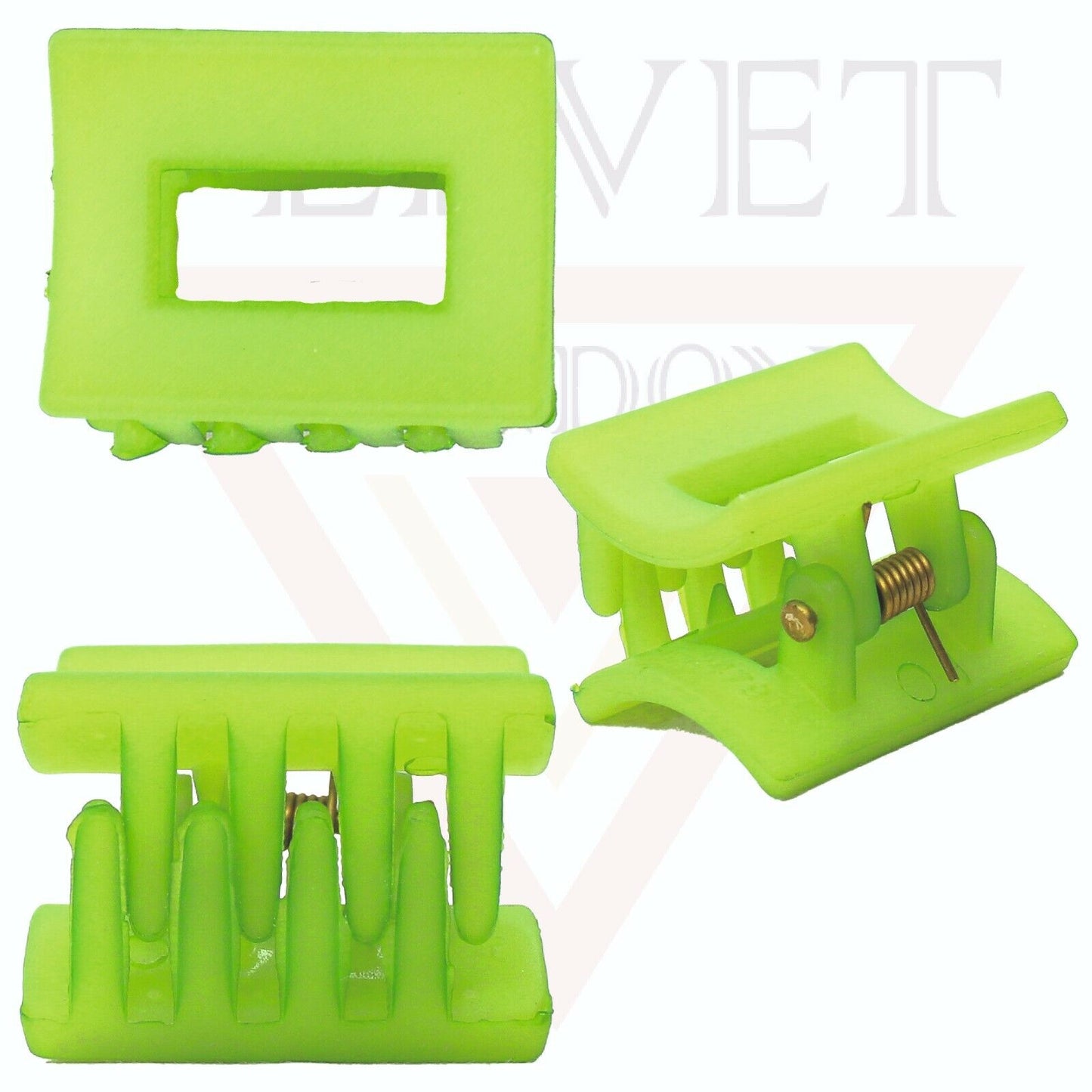 Hair Claw Neon Small Rectangle Claw Clutcher Butterfly Clamps Clips Barrettes