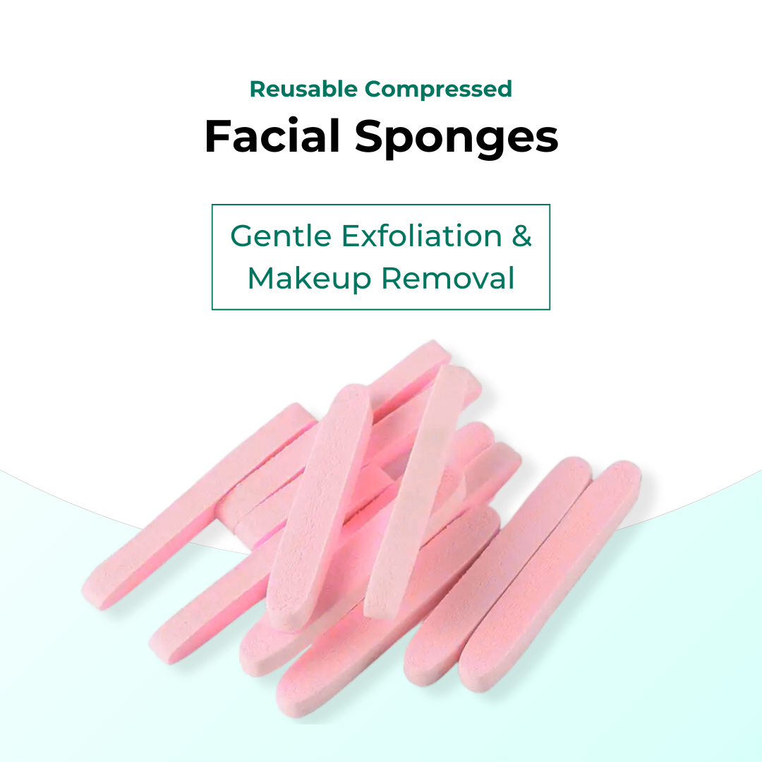 Facial Sponges Face Makeup Removal Sponge Cleansing Pads Exfoliating 12pcs