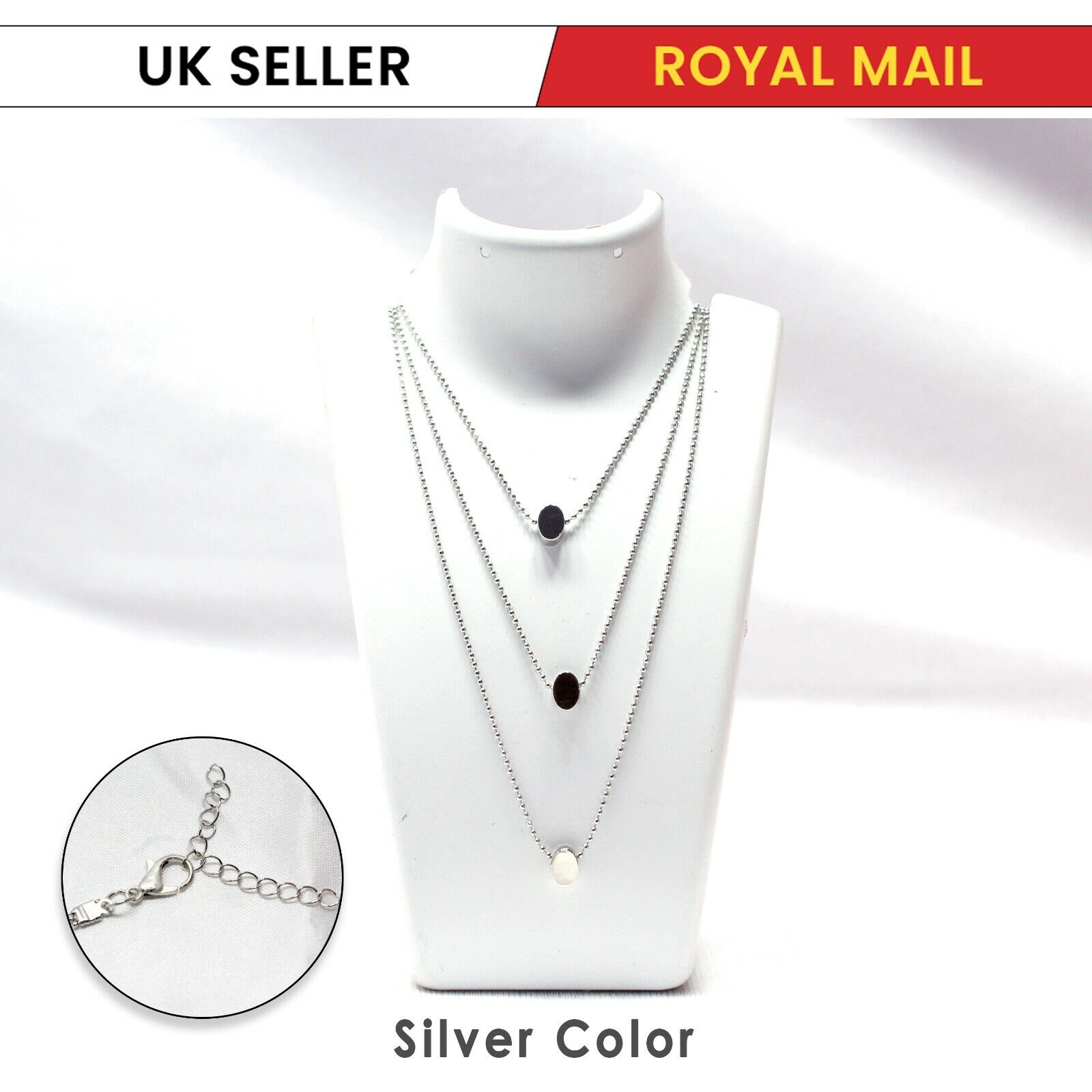 Choker Necklace Fashion Charm Jewellery Oval Pendant Multilayer Chains Beachwear