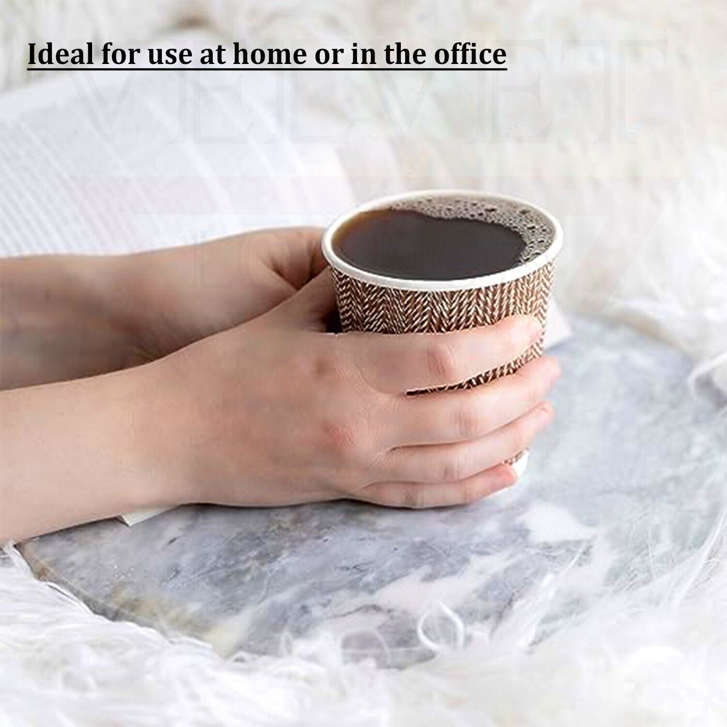 Disposable Paper Cups Ripple 3 Ply Paper Brown Cups Hot Coffee Tea Drinking Cup