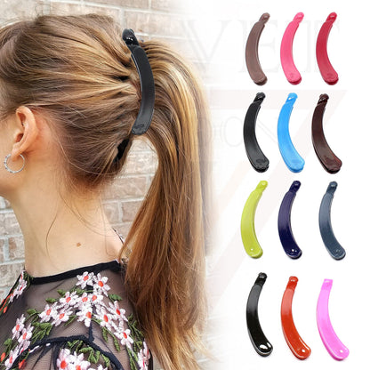 Non-Slip Fishtail Ponytail Holder Barley Twist Tooth Clip Banana Hair Claw Clip