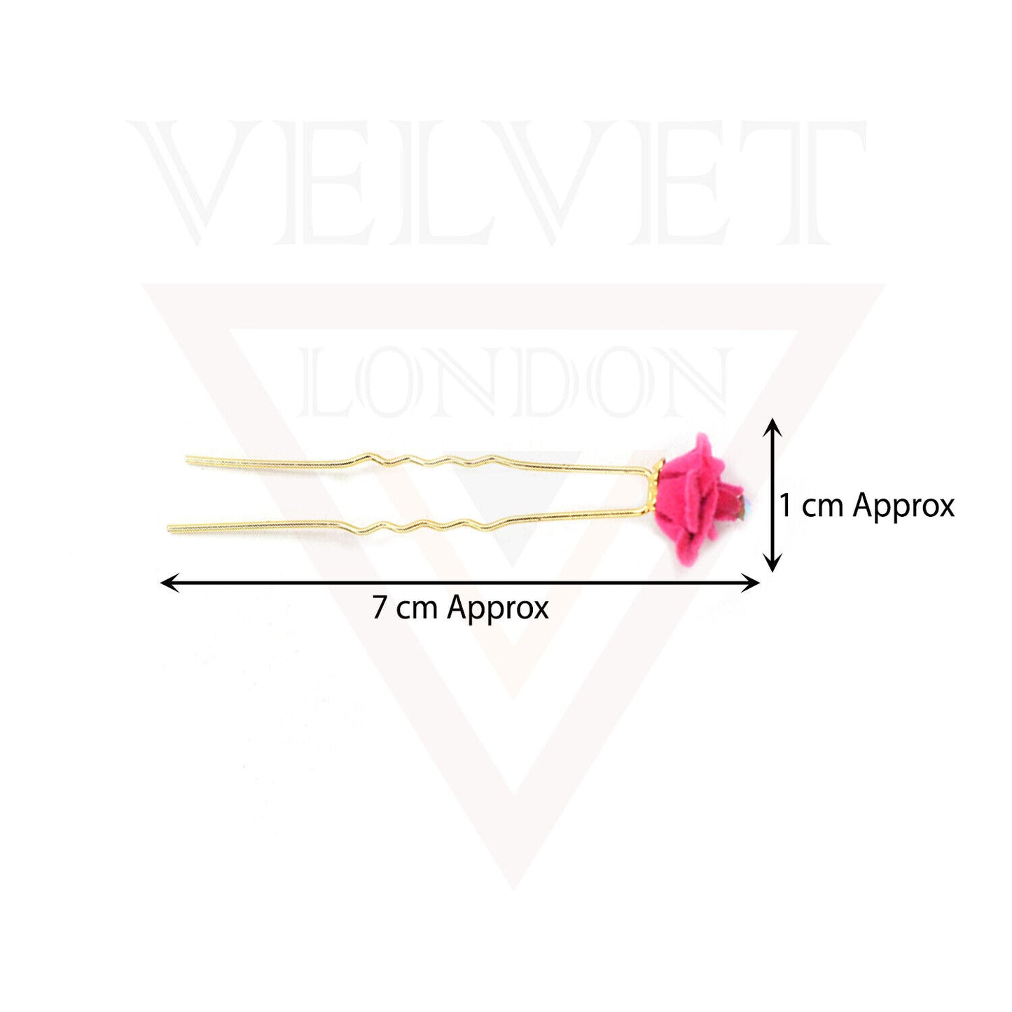 Pink Bridal Hair Pins Rose U Pins Flower Hair Clips Brooch Wedding Bridesmaid UK