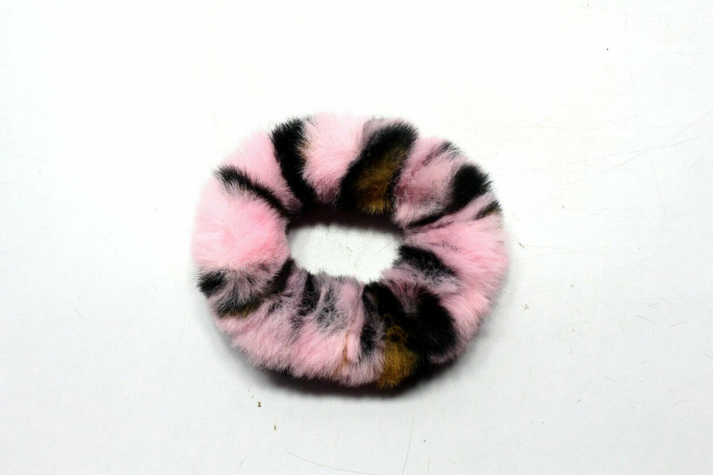 6x Tiger Print Hair Scrunchie Fur Hair Bands Fluffy Elastic Ponytail Tie Rope UK