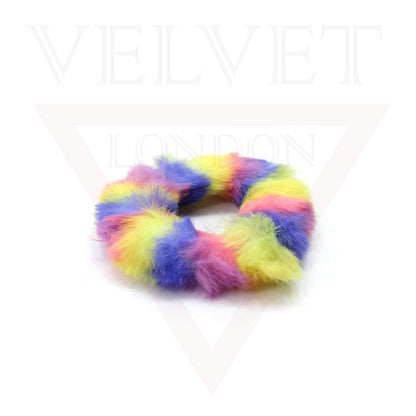 Plush Hair Scrunchie Fur Hair Bands Fluffy Elastic Rubber Ponytail Tie Hair Rope