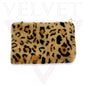 Fluffy Faux Fur Purse Animal Leopard Print Clutch Long Makeup Pouch Handbag