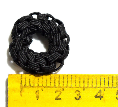 12x Knitted Black Hair Elastic Bobble Band Endless Hair Tie Ponytail Rubber Band