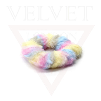 Plush Hair Scrunchie Fur Hair Bands Fluffy Elastic Rubber Ponytail Tie Hair Rope