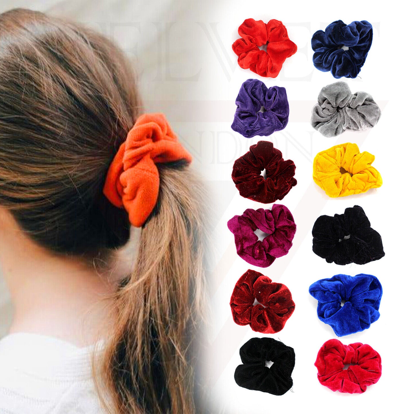 Velvet Elastic Scrunchies Ponytail Holder Rubber Band Soft Hair Band Hair Ties