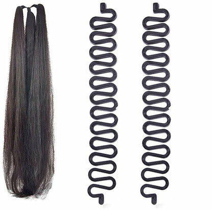 2x French Hair Braider Braiding Bun Maker Tool Plastic Hair Twist Styling Clip