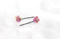 2x Hair Pins Bobby Pins Rose Flower Colourful Metal Grips Slide Pins Hair Clips