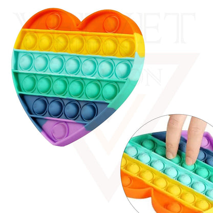 Pop It Up Toy Heart Bubble Fidget Toys For Kids Adults Anxiety Stress Relief Toy