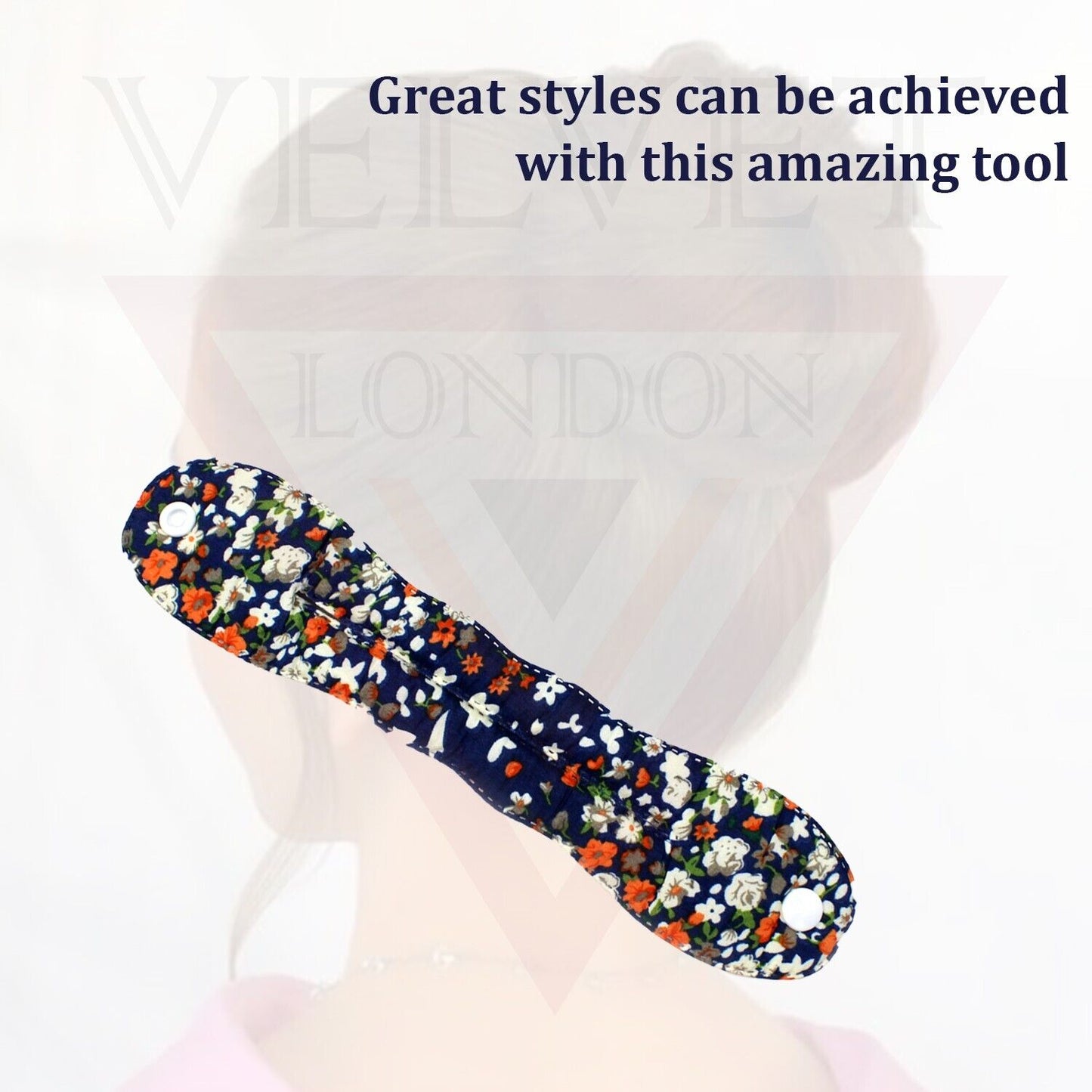 French Hair Bun Maker Holder Sponge Clip Flower Design Donut Hair Twist Styling