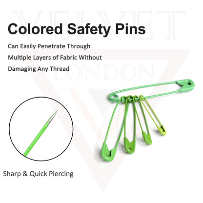 Safety Pins 50Pcs P Green Sewing Nickel Pins Metal Plated for Art Craft Clothe