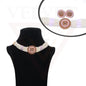 Necklace White Pearl Beads Crystal Rhinestone Earrings Party Girls Jewellery Set