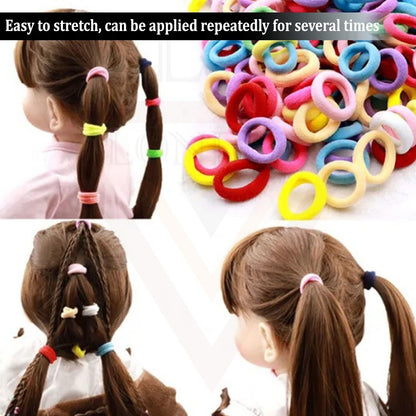 50x Headband Candy Colour Mini Bobbles Elastics Ties Ponies Baby Rope Headwear