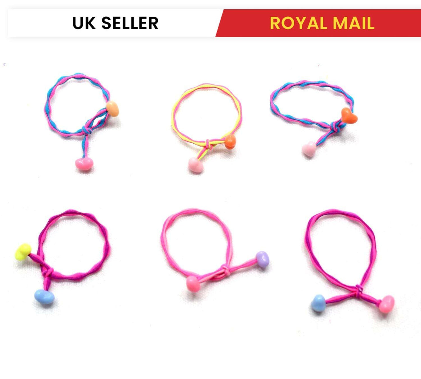 Designer Hair Rubber Bands Cute Mini Elastic Ties Multi-Colour Rope Beads Bubble