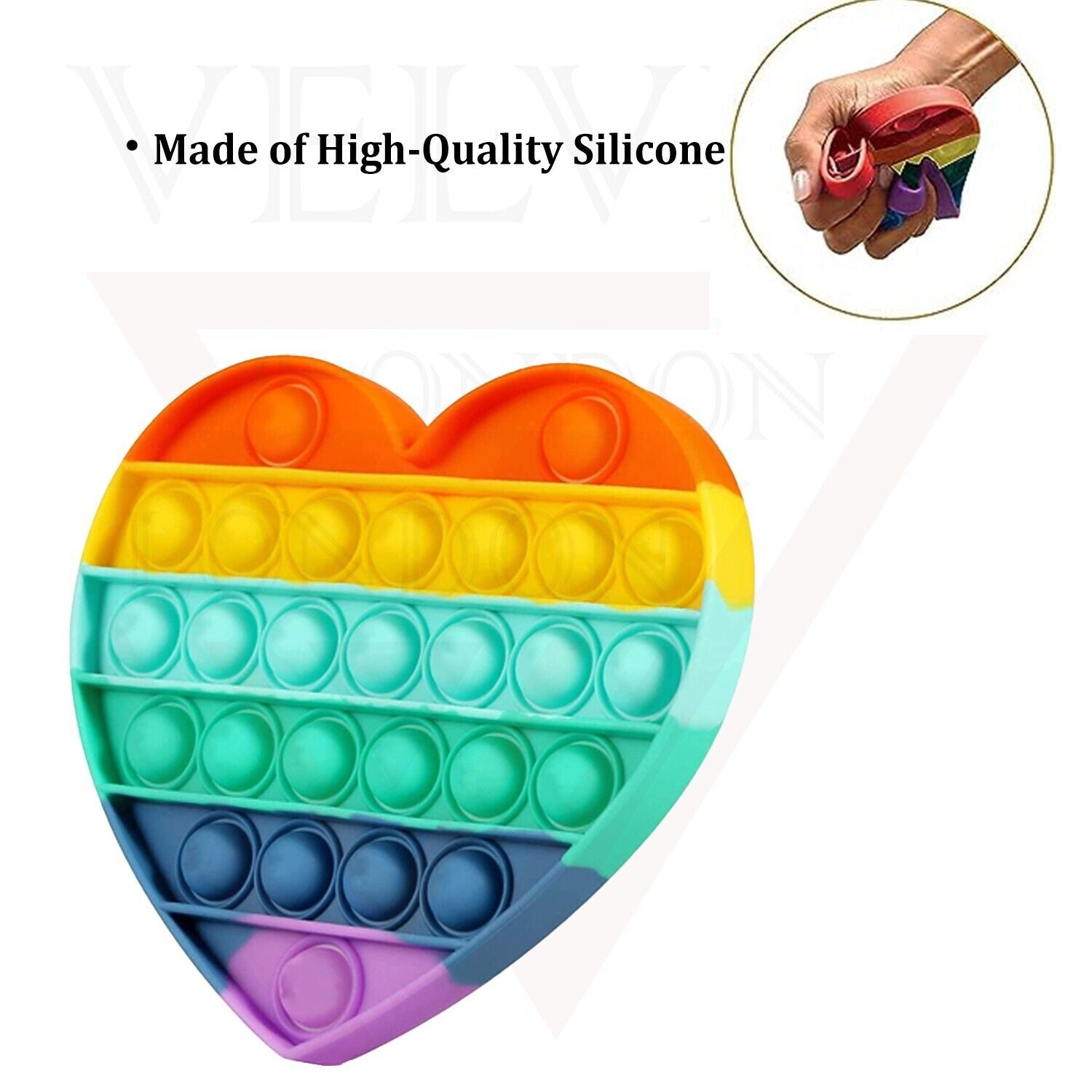 Pop It Up Toy Heart Bubble Fidget Toys For Kids Adults Anxiety Stress Relief Toy