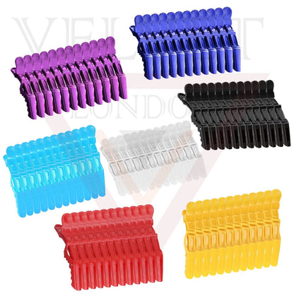 12pc Hair Crocodile Clamps Hair Dressing Clips Professional Salon Section Clips