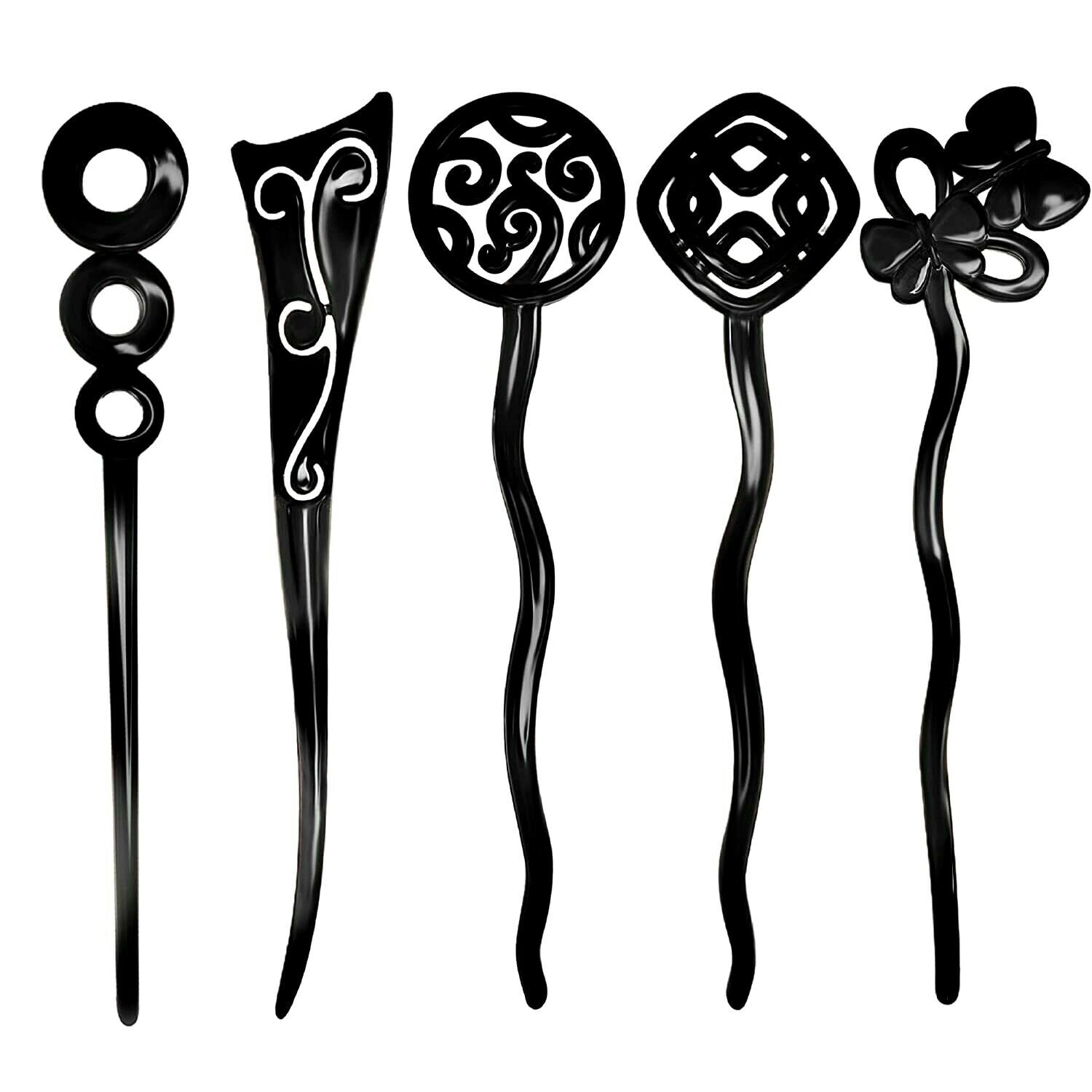 Hair Chopsticks Black Hair Bun Sticks Juda Sticks Japanese Hairpins Bun Holder