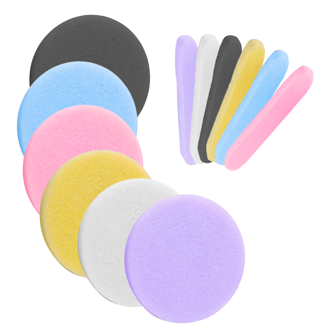 Facial Sponges Face Makeup Removal Sponge Cleansing Pads Exfoliating 12pcs