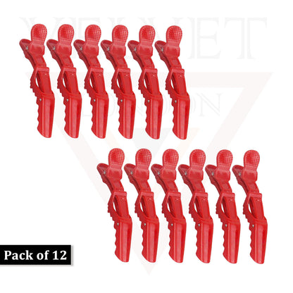 12pc Hair Crocodile Clamps Hair Dressing Clips Professional Salon Section Clips