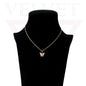 Necklace Colour Butterfly Pendant Golden Chain Vintage Delicate Choker For Women