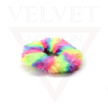 Plush Hair Scrunchie Fur Hair Bands Fluffy Elastic Rubber Ponytail Tie Hair Rope