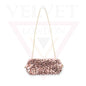 Sequin Long Chain Zip Shoulder Bag Sling Purse Handbag Makeup Phone Party Pouch