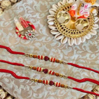 6Pcs Set Raksha Bandhan Rakhi for Brother Rakhi Thread Bracelet Multicolour Bead