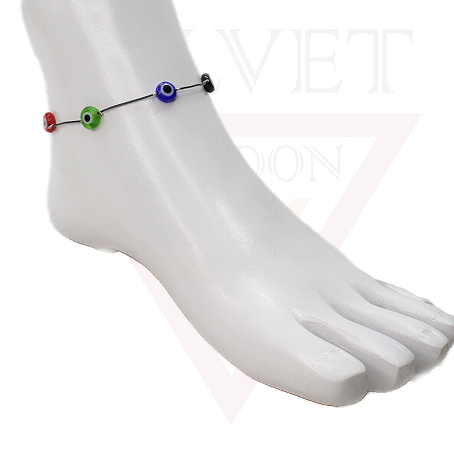 Blue Evil Eye Anklet Cord Lucky Turkish Charm Ankle Chain Lucky Protection Uk