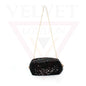 Sequin Long Chain Zip Shoulder Bag Sling Purse Handbag Makeup Phone Party Pouch