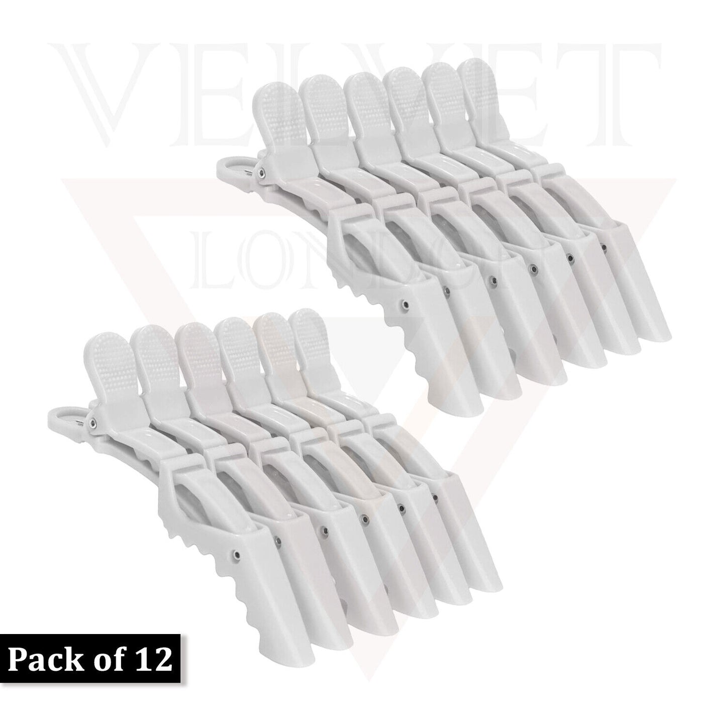 12pc Hair Crocodile Clamps Hair Dressing Clips Professional Salon Section Clips