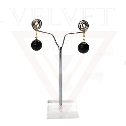 3Pcs Pearl Earrings Hoop Earrings Dangle Drop Long Earrings Grey Black Gold