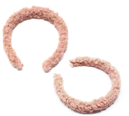 Furry Headbands Womens Wide Hair Band Thick Hair Hoop Fabric Girls Hair Band UK